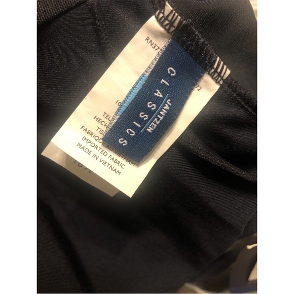 Jantzen Black Ruched Center Adj. Straps Plus Sized NWT One-piece Swimsuit Sz.16W - Picture 9 of 11